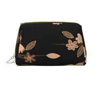 Borsa grande per trucco, Borsa per cosmetici in pelle Borsa da viaggio per articoli da toeletta Borsa per trucco, Gufi svegli del fumetto marrone