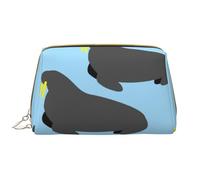 Borsa grande per trucco, Borsa per cosmetici in pelle Borsa da viaggio per articoli da toeletta Borsa per trucco, Modello animale tricheco