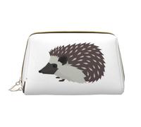 Borsa grande per trucco, Borsa per cosmetici in pelle Borsa da viaggio per articoli da toeletta Borsa per trucco, Riccio delle foglie di autunno