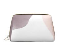Borsa grande per trucco, Borsa per cosmetici in pelle Borsa da viaggio per articoli da toeletta Borsa per trucco, Cerchi acquerelli moderni con uva rosa e salvia