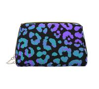 Borsa grande per trucco, Borsa per cosmetici in pelle Borsa da viaggio per articoli da toeletta Borsa per trucco, Stampa animale esotica leopardo colorato