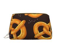 Borsa grande per trucco, Borsa per cosmetici in pelle Borsa da viaggio per articoli da toeletta Borsa per trucco, Ciambellina salata del fumetto