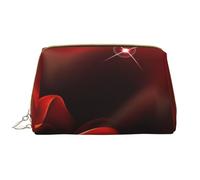 Borsa grande per trucco, Borsa per cosmetici in pelle Borsa da viaggio per articoli da toeletta Borsa per trucco, Fiamma Rossa Stampata