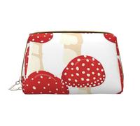 Borsa grande per trucco, Borsa per cosmetici in pelle Borsa da viaggio per articoli da toeletta Borsa per trucco, Modello di funghi rossi dell'agarico di mosca
