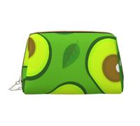 Borsa grande per trucco, Borsa per cosmetici in pelle Borsa da viaggio per articoli da toeletta Borsa per trucco, Avocado Su Cibi E Bevande Verdi