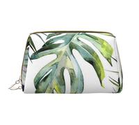 Borsa grande per trucco, Borsa per cosmetici in pelle Borsa da viaggio per articoli da toeletta Borsa per trucco, Giardino tropicale