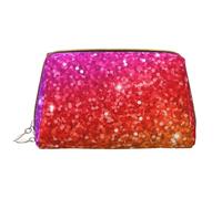 Borsa grande per trucco, Borsa per cosmetici in pelle Borsa da viaggio per articoli da toeletta Borsa per trucco, Glitter colorati