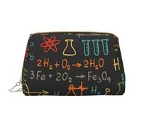 Borsa grande per trucco, Borsa per cosmetici in pelle Borsa da viaggio per articoli da toeletta Borsa per trucco, Esperimento di equazioni di chimica educativa