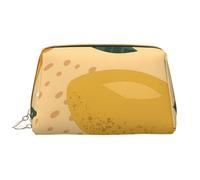 Borsa grande per trucco, Borsa per cosmetici in pelle Borsa da viaggio per articoli da toeletta Borsa per trucco, Frutto Del Modello Di Mango E Foglie