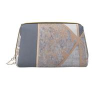 Borsa grande per trucco, Borsa per cosmetici in pelle Borsa da viaggio per articoli da toeletta Borsa per trucco, Geo Oro Rosa
