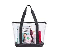 Borsa grande trasparente in PVC da donna, borsa da stadio trasparente per viaggi di sicurezza, shopping, sport e lavoro, 1 pacchetto, Medium (based on dimensions of 14x19x5.7 inches), morto