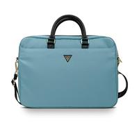 Borsa Guess GUCB15NTMLLB da 16" in nylon blu con logo triangolare