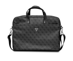 Borsa Guess GUCB15P4TK da 16" in pelle Saffiano nera con logo triangolare 4G