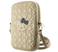 Borsa Hello Kitty trapuntata con fiocco e tracolla dorata