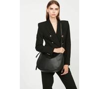 Borsa hobo con zip L Dune Nero TU