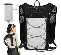 Borsa Idratazione per Corsa | Giacca riflettente leggera con tasca ad acqua - Borsa sportiva regolabile con tasca d'acqua 1,5 l traspirante per donna uomo all'aperto viaggio ciclismo campeggio