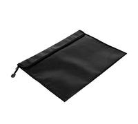 Borsa Ignifuga Nera per Documenti, Resistente al Fuoco, Impermeabile, 38x28cm - Doppio Strato, Materiale in Silicone Liquido, Protezione per Passaporti e Certificati