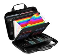 Borsa ignifuga per documenti, 13 tasche isolate termicamente con cerniera, con chiusura a busta ignifuga, per oggetti di valore, documenti importanti, passaporti, carte di sicurezza sociale, power