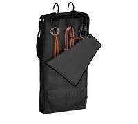Borsa imbottita per briglie, portatile, impermeabile, per cavalli, con 3 ganci (nero)
