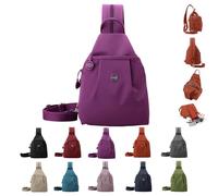 Borsa impermeabile a 2 vie, borsa da viaggio convertibile, borsa da viaggio antifurto, grande capacità, per pendolarismo, viaggi, Viola, in