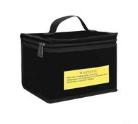 Borsa impermeabile ai polimeri di litio ignifugo per batteria, resistente al fuoco, per aerei RC, auto, barche, quadrirotori, ricarica sicura, portatile, design compatto, adatto per 2S-6S Pac, nero A)
