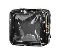 Borsa impermeabile bianca e nera della toilette di viaggio delle borse di trucco della radura della costellazione per il volo