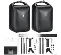 Borsa impermeabile da 10 l per forcella anteriore della bicicletta, montaggio a sgancio rapido, per mountain bike, bici da strada, scooter (2 set, nero)