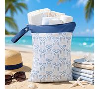 Borsa impermeabile e lavabile per uso bagnato/asciutto per spiaggia, piscina e viaggi, design in poliestere anti-perdita, stampa alla moda, grande 30x40 cm 30*40 arcobaleno rosso,30*40 arcobaleno blu,