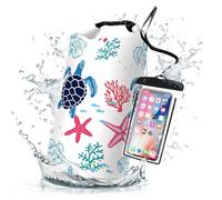 Borsa impermeabile impermeabile, tartaruga marina, corallo, stella marina, piccolo zaino impermeabile 2L/5L/10L/20L/30L/40L, borsa galleggiante leggera per kayak, canottaggio, pesca, nuoto campeggio,