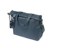 Basil Manhattan - Borsa da bicicletta da 12 l, blu navy, impermeabile, realizzata in poliestere riciclato (IPX3), ideale per il pendolarismo e la vita quotidiana