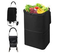 Borsa impermeabile per carrello della spesa - Fodera di ricambio con tasche laterali in rete - Borsa pieghevole per carrello della spesa per facilitare lo shopping e la nizzazione