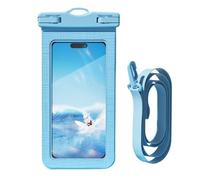 Borsa impermeabile per cellulare, grande borsa da collo per cellulare, touch screen, per smartphone, trasparente, per surf