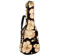 Borsa impermeabile per chitarra con cerniera morbida per basso chitarra acustica e classica folk chitarra elettrica grande beige modello fiore