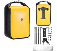 Borsa impermeabile per forcella anteriore della bicicletta, 10 l, con supporto a sgancio rapido, per lunghe distanze e pendolari (1 set giallo)