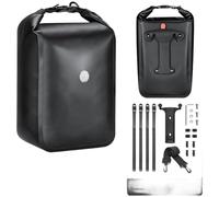Borsa impermeabile per forcella anteriore della bicicletta, capacità 10 l, in PVC, con staffa a sgancio rapido, per mountain bike, bici da strada, e-bike, giallo (1 set nero)