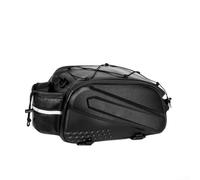 Borsa impermeabile per portapacchi posteriore della bicicletta con guscio rigido in EVA, strisce riflettenti per la visibilità, portabottiglie laterale e cinghie regolabili per un fissaggio sicuro