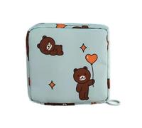 Borsa impermeabile per tovaglioli, borsa portatile per mestruazioni, organizer per tovaglioli per mestruazioni, borsa per assorbenti igienici, borse mestruali per ragazze e donne, Blu, Refer to