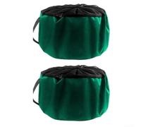 Borsa impermeabile per tubo flessibile, grande, traspirante, con maniglia per il trasporto facile da trasportare per giardino, camper, rimorchio, gestione dei cavi, capacità 30 m (verde)
