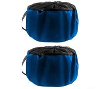 Borsa impermeabile per tubo flessibile, grande, traspirante, con maniglia per il trasporto, per giardino, camper, rimorchio, gestione dei cavi, capacità 30 m, colore: blu