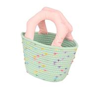 Borsa In Corda Tessuta, Borsa Tessuto In Corda Di Cotone, Borsa In Paglia Cestello Di Mercato A Punti Colorati, Borse Tote Da Spiaggia Di Moda Artistico In Colori Caramelle Per Telefoni, verde, Se