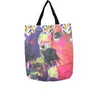 Borsa in cotone XL pappagallo borsa della spesa