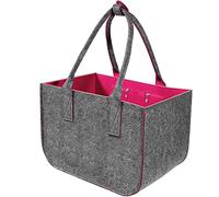 Borsa in feltro, borsa per la spesa, pieghevole, grande, con manico, con chiusura interna, in feltro per la spesa, per la spesa, legna da ardere