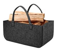 Borsa in Feltro per Legna da Ardere, XL 60L/30L,Porta Legna da Interno,Cesto Portabiancheria (Stile 3)