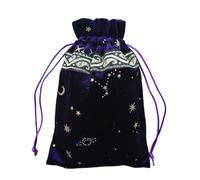 Borsa in flanella per tarocchi con coulisse, per feste, gioielli, rune, organizer per tarocchi e oracoli, Nero , 13x18cm/5.12x7.09inch, Colore: nero