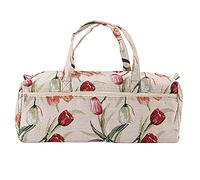 Borsa in Maglia, Stick per Sacca da Progetto a Maglia Set di Bastoncini Portatili Aghi da Tasca per gli Aghi All'uncinetto di Lana e Altri Accessori (Rose Jacquard)
