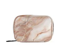 Borsa in oro rosa con texture in marmo irregolare con scomparti staccabili, comoda custodia per pillole da viaggio, Oro Rosa Con Texture Marmo Irregolare