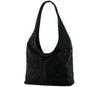Borsa in pelle Borsa a tracolla Borsa a tracolla Dirstasche Wildleder T150, Colore:Nero