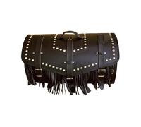 Borsa in pelle con serratura RSA K182 nera con frangia 57 l