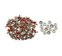 Borsa In Pelle Decorata Con Rivetti In Strass E Metallo 7/8/10Mm