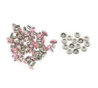 Borsa In Pelle Decorata Con Rivetti In Strass E Metallo 7/8/10Mm